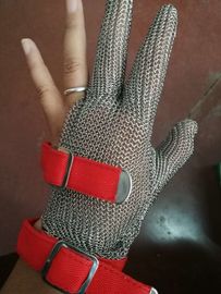 دستکش دستکش فلزی مشبک مواد غذایی پنج انگشت برای کشتارگاه